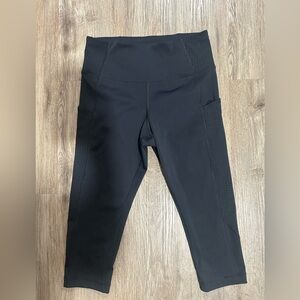 Brooks Black Athletic Crop Leggings - Capris